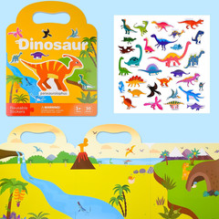 3 Pack Reusable 3D Puffy Sticker Book for Kids 3-6, Jelly Sticker Game Education
