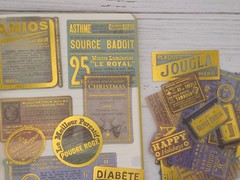 Vintage advertisement gold foil Washi Stickers | poster ads sticker washi stick