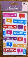 Sticko Phrase Word Did You Hear? Oh Yes!! Crazy! I Know❤️:P :) Scrapbook Sticker