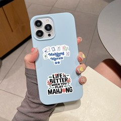 55PCS Funny Mahjong Stickers,Vinyl Waterproof Aesthetic Sticker Packs,Cute Ma…