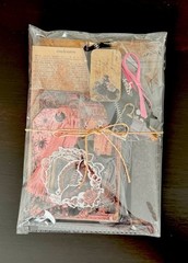 Victorian Gothic Junk Journal Kit Ephemera Bundle 100+ Pcs Pink Roses Skulls