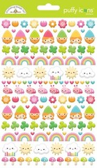 Stickers Puffy Doodlebug Over the Rainbow Gnomes Mushrooms Clovers Spring Flower