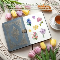 300 Pieces Flower Pink, Blue, Yellow, Purple, Orange, Red, Green, Brown