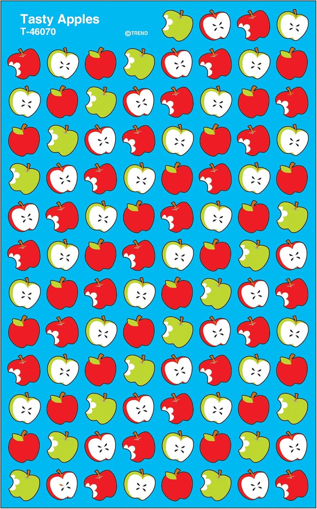 Supershapes Stickers, Tasty Apples, 800 Count, Classroom Incentives