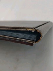 VTG Ecuador Hand Tooled Leather Photo Album Scrapbook 12×9 Landscape Scene