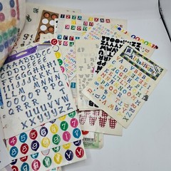 Lot Stickers Numbers Letter w/holder