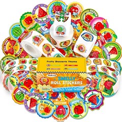 Reward Smelly Roll Stickers for 4 Rolls, 1200 PCS 4 Scent Scratch and Sniff S…