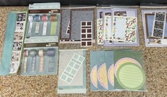Creative Memories Scrapbook Photo Mats, Paper Ribbon, Stickers Set Of 14 Mixed