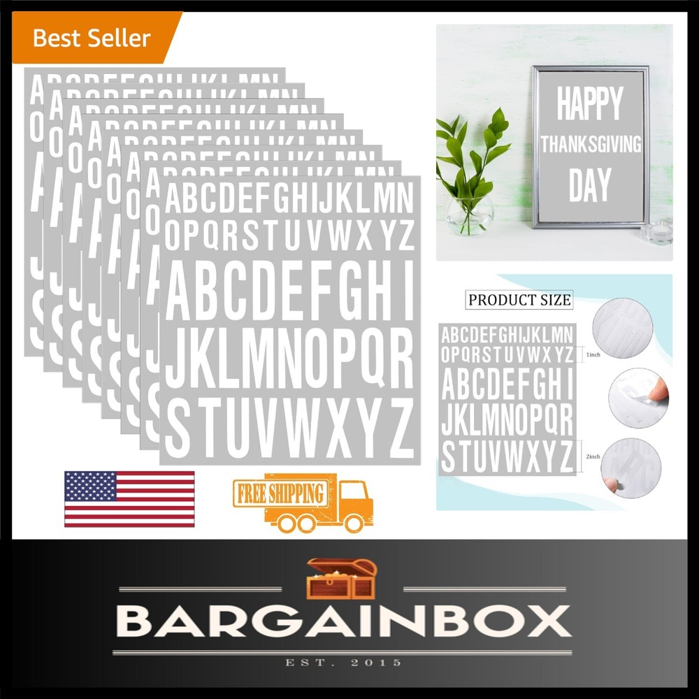 Contemporary Vinyl Letter Stickers for Indoor/Outdoor Use – 8 Individual Sheets