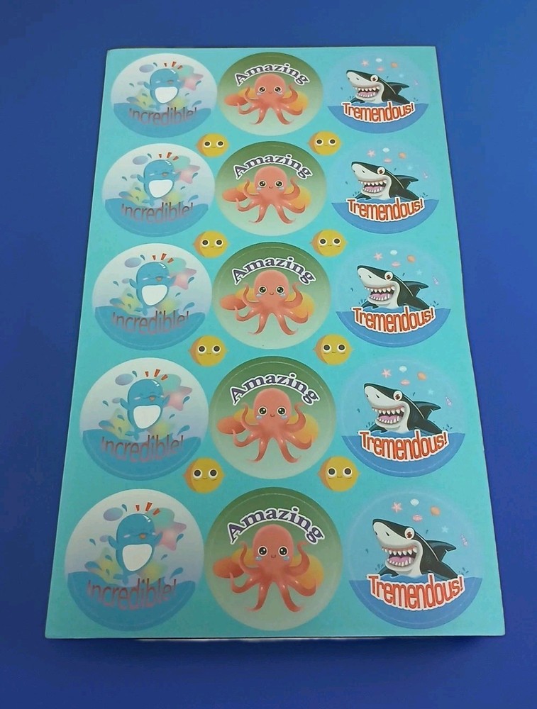 New Scratch and Sniff BLUEBERRY Scented Motivational stickers sheet