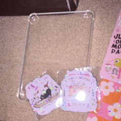 Clear back cover for Kindle Colorsoft, cardstock inserts and book sticker bundle
