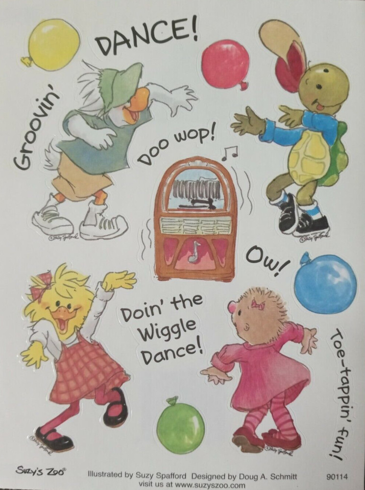 SUZY’S ZOO «DANCE!» STICKER SHEET #90114