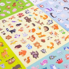 Animal Stickers for 8 Themes Cute Animal Sticker for Water Bottle Decor Scrap…