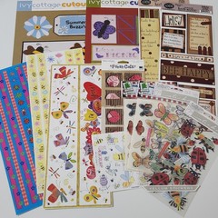 NEW Lot BUTTERFLY BUGS BEES Scrapbooking Stickers Cut-Outs Borders -F
