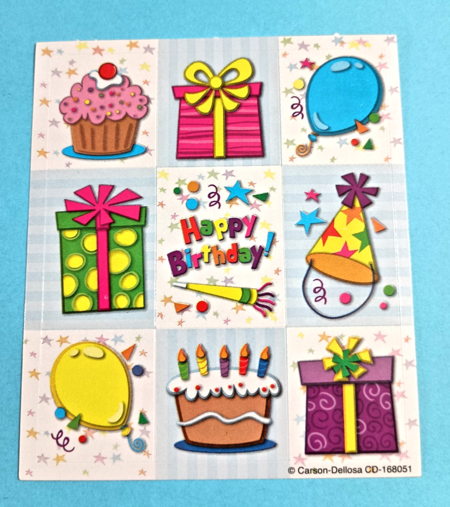 Carson-Dellosa birthday small sticker sheet
