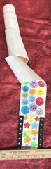 Vintage Sticker Lot Of 3 Rolls Animals Circus Sea Life Smiles & Stars. Variety.