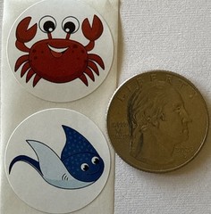 OCEAN CREATURES Stickers(8pc) Starfish•Turtle•Crab•Seahorse •Fish•Card Making•