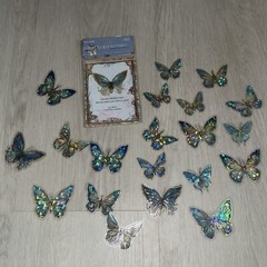 Blue Butterfly Butterflies 🦋 Holo Sticker Pack New Stickers Stained Glass Style
