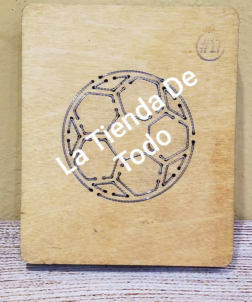 WOOD WOODEN PAPER CUTTING BLADE DIE SOCCER BALL FITS ACCUCUT SYS READ