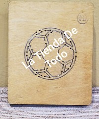 WOOD WOODEN PAPER CUTTING BLADE DIE SOCCER BALL FITS ACCUCUT SYS READ