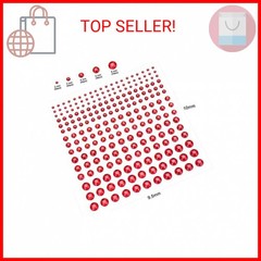 PHOGARY Self-Adhesive Rhinestone Sticker 3375 Pieces Crystal in 5 Size 15 Colors
