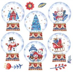 Violette Stickers Snow Globes Christmas Winter Crafts Planner Supply Scrapbook