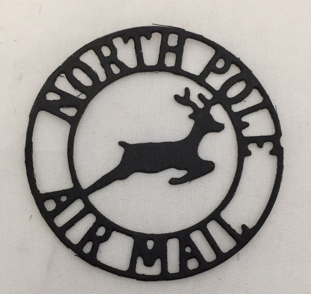 Christmas Die Cuts * North Pole Tag Topper * Set of 12 Black or White Cardstock