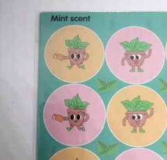 Vintage Scratch And Sniff Stickers Retro 80s 90s Food Mint Fruit Sticker 1 Sheet