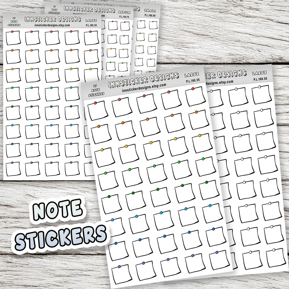 Note Stickers, Mini Icon Reminder Planner stickers, Journals, Scrapbooks