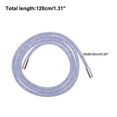 6mm x 120cm Rhinestone Tube Rope Bling Crystal White Mesh Light Purple Sequins