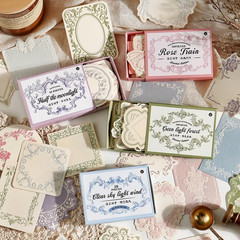 120Pcs Vintage Scrapbook Decorative Paper Set, Embossed Pattern Small Writing No