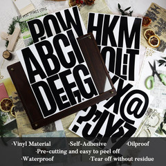 114 Large Alphabet Stickers, 12 Sheets 5 Inch Self-Adhesive Vinyl Letters Sti…