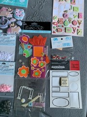 Scrapbooking & Craft Supplies Bundle Stickers Laser Borders Embellishments Ribbo