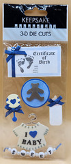 Keepsake Essentials BABY EMBELLISHMENTS 3D Die Cuts Scrapbook Stickers BRAND NEW
