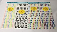 4 PACKAGES SCRAPBOOKING STICKERS / NUMBERS & LETTERS / VALUE PAKS / 3381 STICKER
