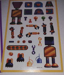 AGC Vintage Make A Monster or Robot x3 Sticker Sheets Maxi Activity