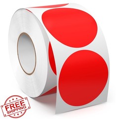Meitaat Red Circle Stickers Roll 500