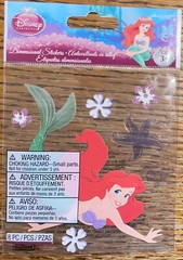 DISNEY The Little Mermaid Ariel Fish Tail Princess Character Scrapbook Stickers
