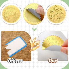 360 Pcs Gold Foil Embossed Certificate Seals 2″ Round You Make a Difference Self