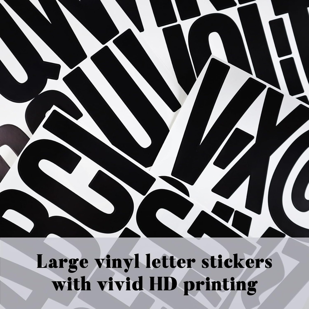 114 Large Alphabet Stickers, 12 Sheets 5 Inch Self-Adhesive Vinyl Letters Sti…