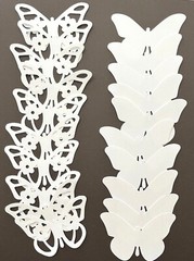 20 BUTTERFLY LAYERS cardstock paper die cut embellishments