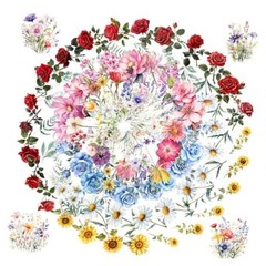 100 Pcs Natural Flower Stickers for Scrapbooking Junk Journal Mix Flowers
