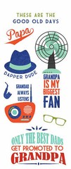 Paper House Clear Cut GRANDPA themed sticker set~232 pcs. BNIP~Nice! Quick Ship