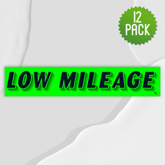 Chartreuse Green Vinyl Slogan Stickers – 12-Pack for Car Dealer Windshield Adver