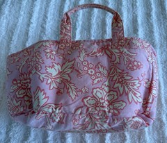 K&Company Scrapbook Organization Bag Pockets Handle Pink