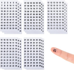 15 Sheets Round Number Stickers Labels 1 to 300 Small Round Clear Consecutive Nu