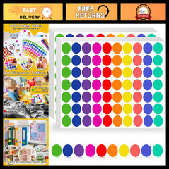 4200 Pcs Color Coding Dot Stickers, 3/4″ Round Labels for Office, Classroom, Hom