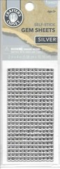 Bling Clear Silver Adhesive Gems Rhinestones 2″ x 4′ Gem Sticker Sheets