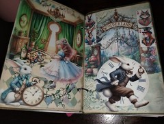 Beautiful Alice In Wonderland Junk Journals Scrapbook USA Seller