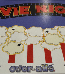 EK Success Scrapbook Title Over-all Movie Night Theater Family Fun EKOV/149 NEW